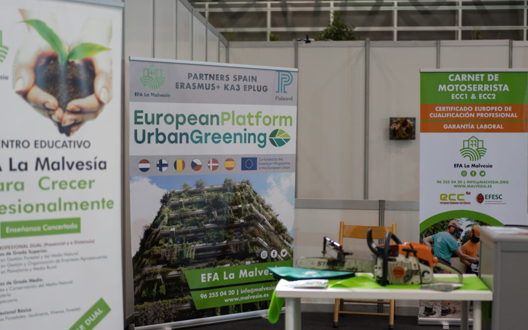 Brillante puesta en escena del proyecto Erasmus + EPLUG en la feria Iberflora